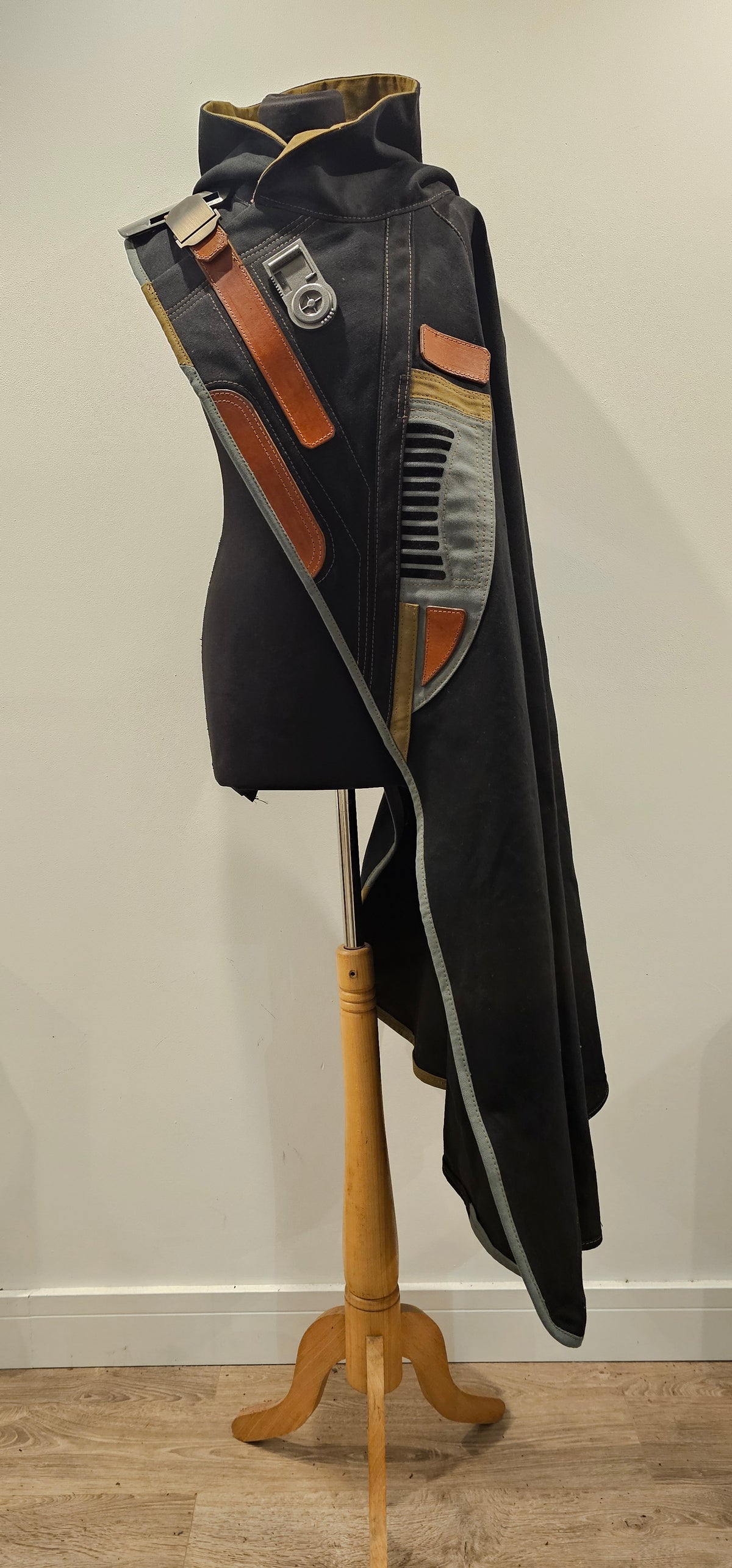 Sci-Fi Asymmetric hooded cloak