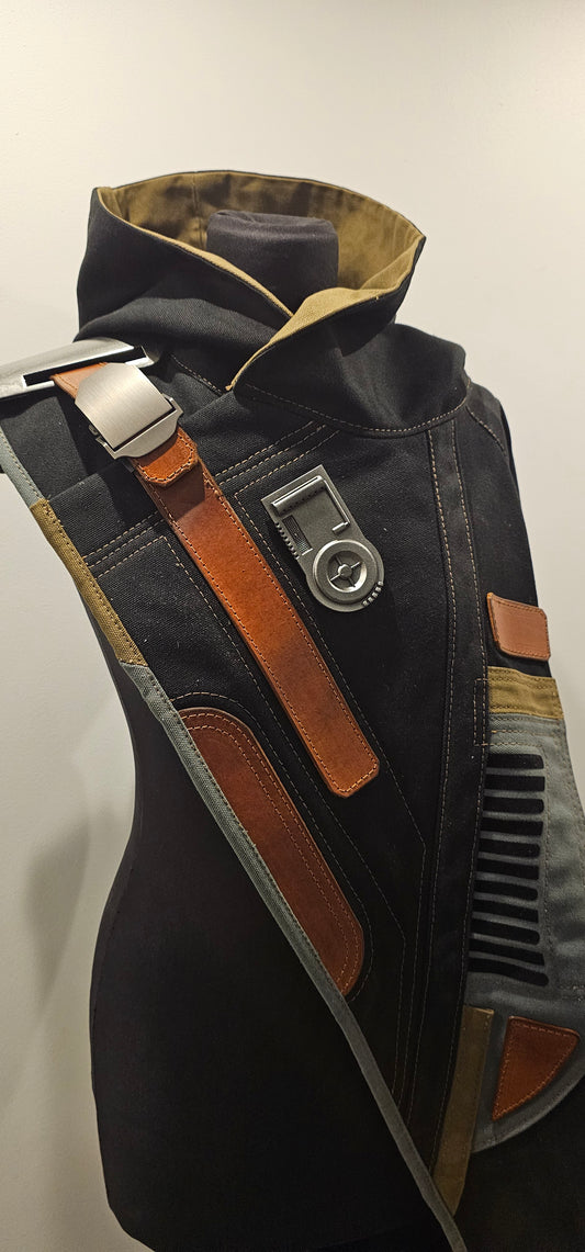 Sci-Fi Asymmetric hooded cloak