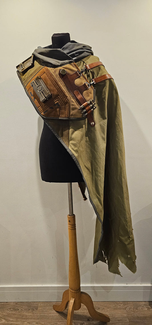 Sci-Fi Asymmetric hooded cloak