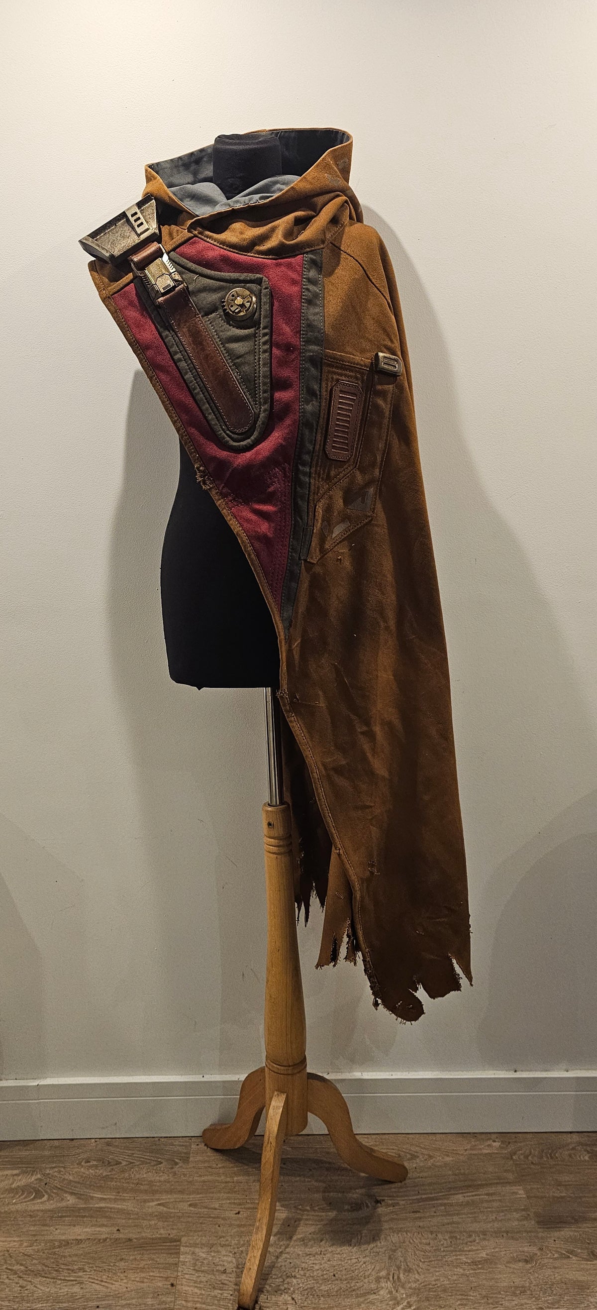 Custom Sci-fi Assymetric hooded cloak