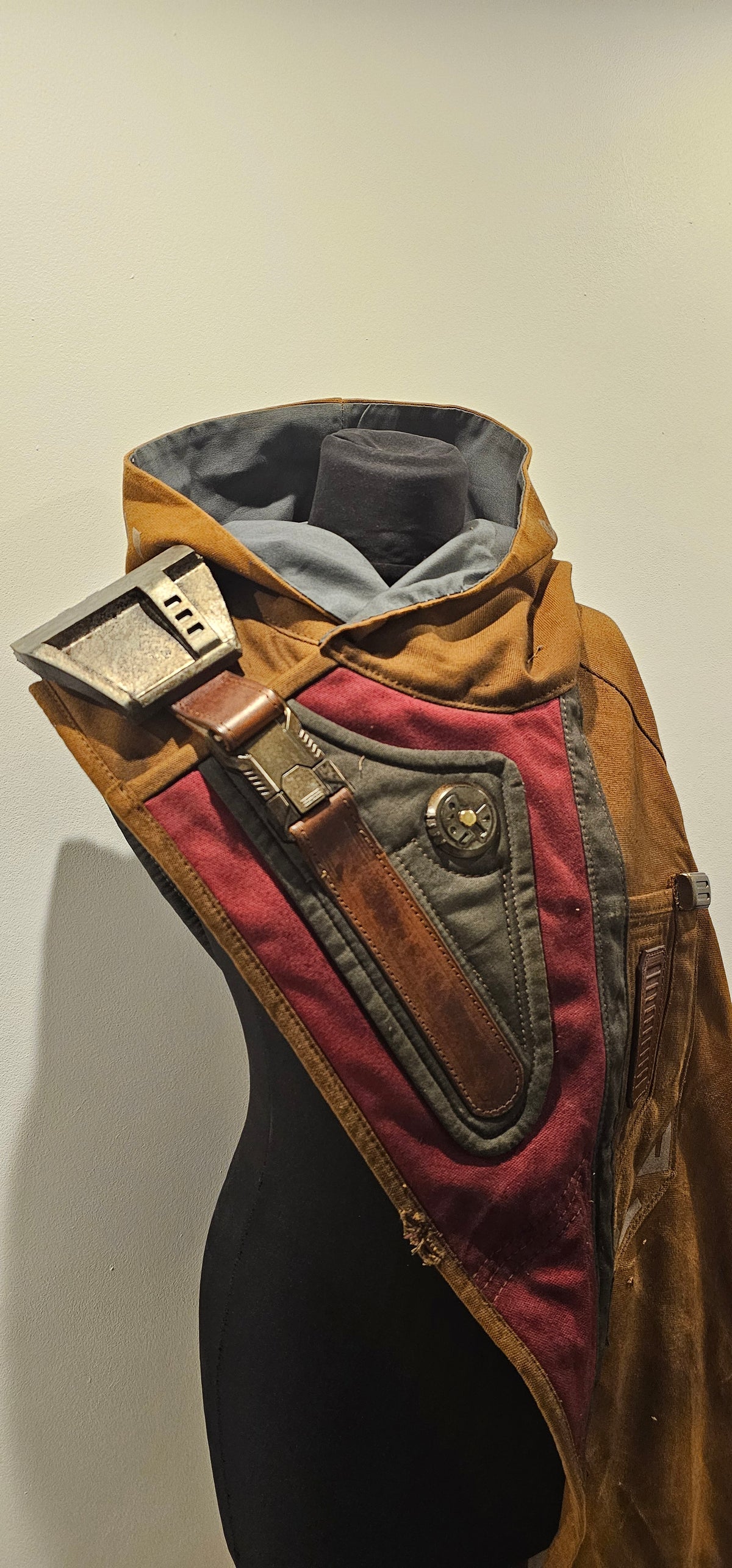 Custom Sci-fi Assymetric hooded cloak