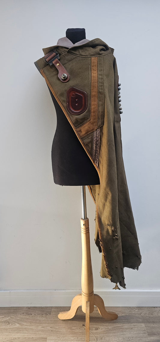 Sci-Fi Asymmetric hooded cloak