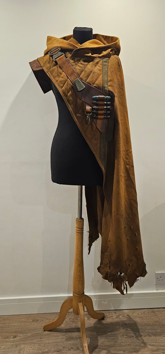 Sci-Fi Asymmetric hooded cloak