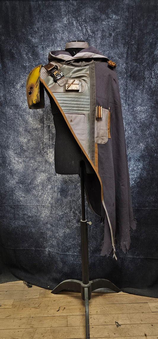 Sci-Fi Asymmetric hooded cloak